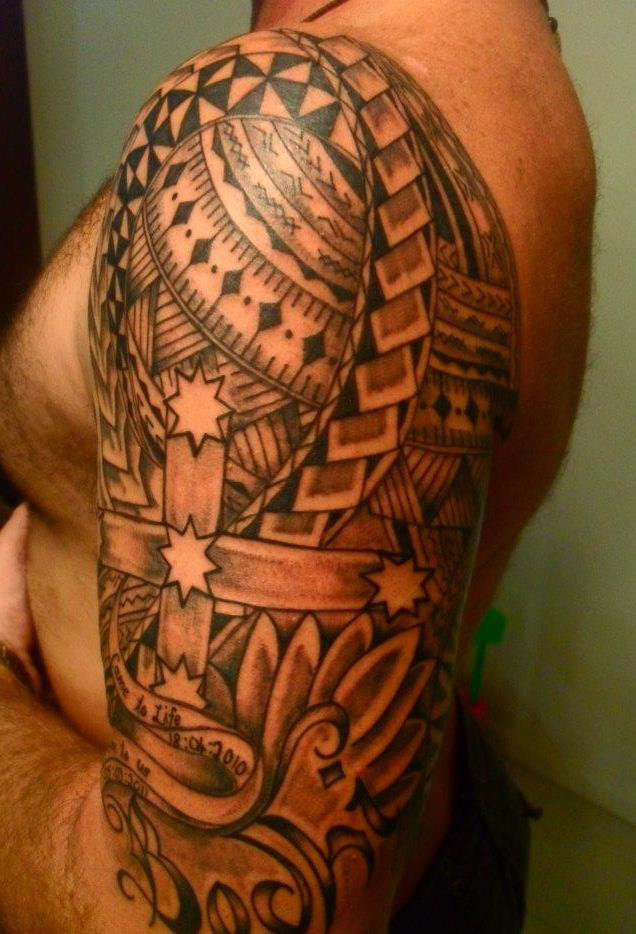 Tatouage omoplate homme motif