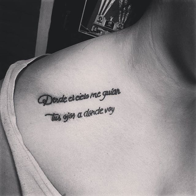 Tatouage phrase amour espagnol
