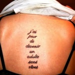 tatouage phrase amour francais