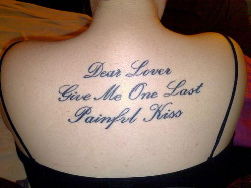 tatouage phrase d'amour en francais