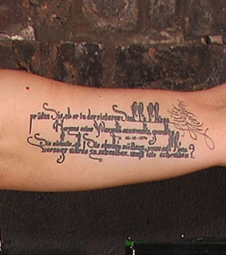 tatouage phrase d'amour en francais