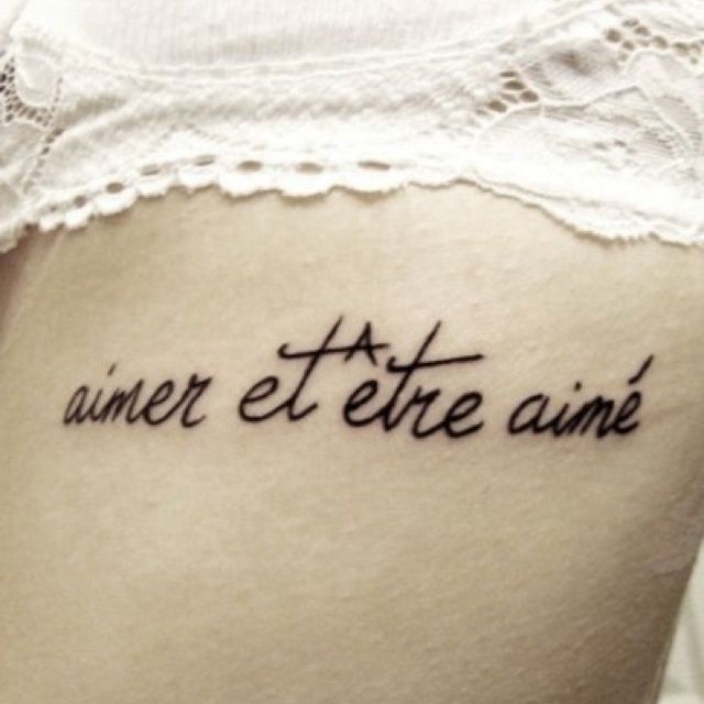 tatouage phrase francais