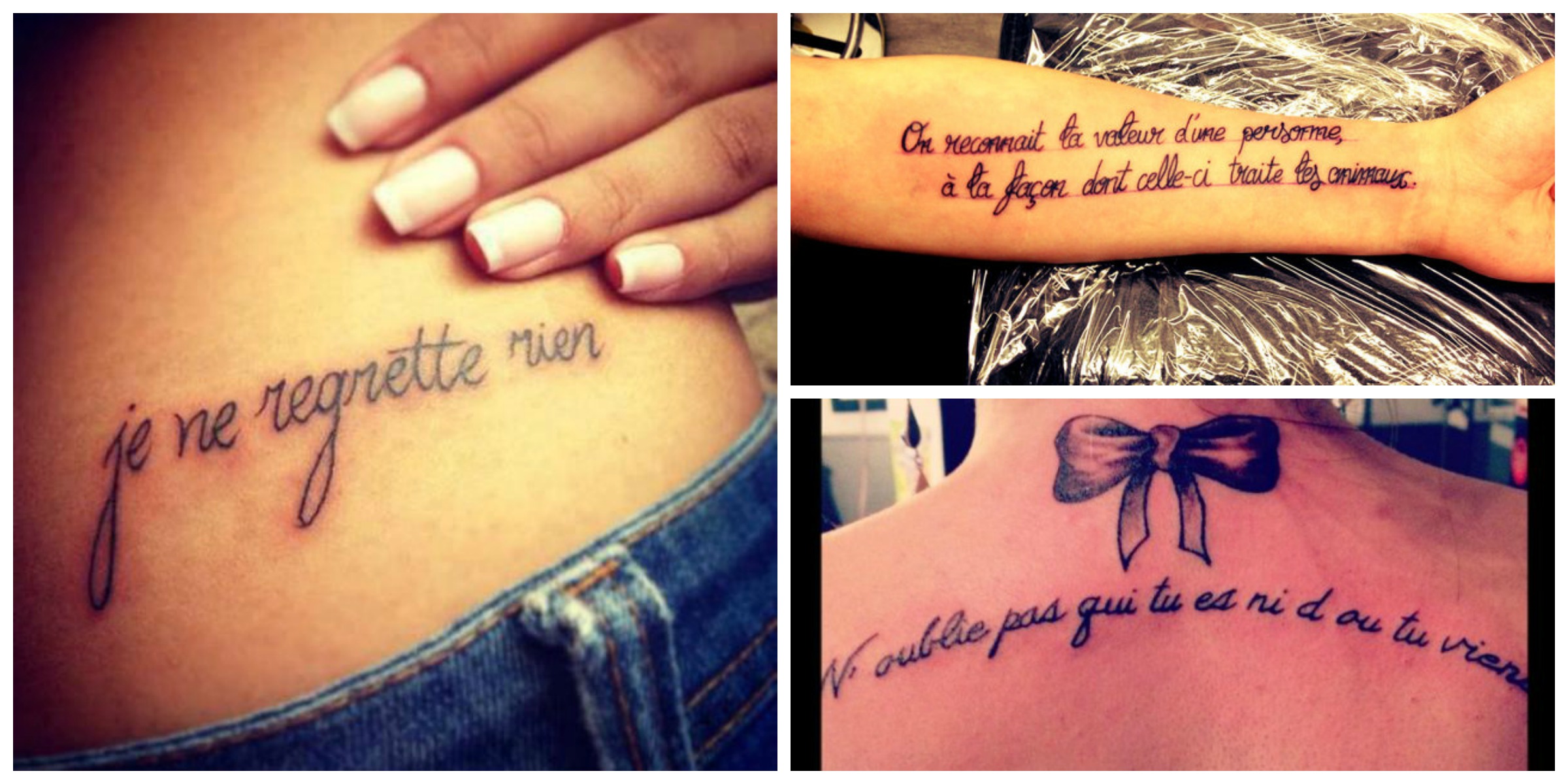 Tatouage phrase francais anglais