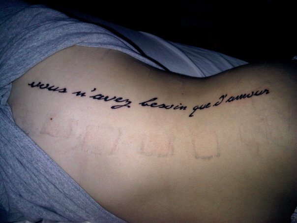 tatouage phrase francais anglais