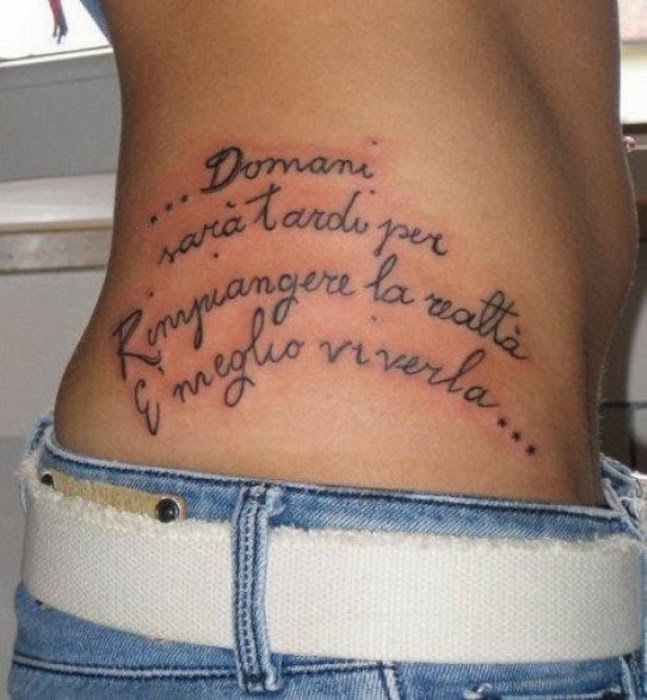 tatouage phrase italienne pour la famille