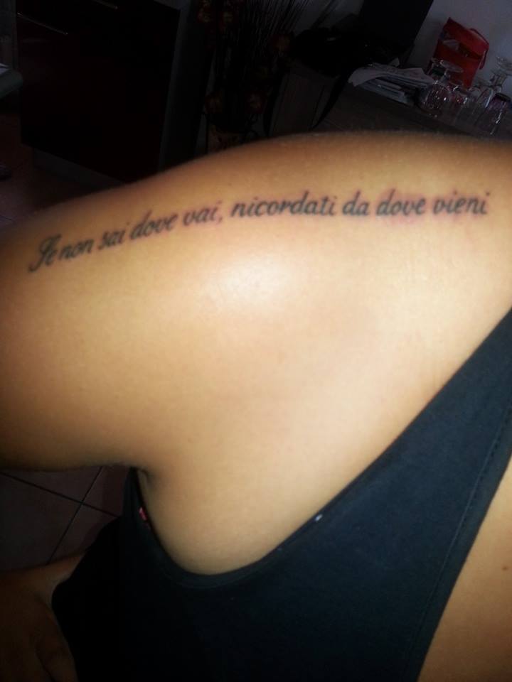tatouage phrase italienne traduction