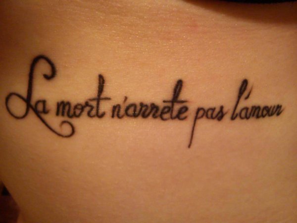 Tatouage phrases d'amour