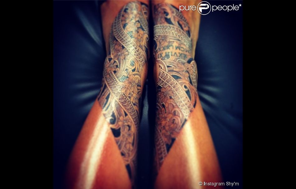 tatouage pied shy'm