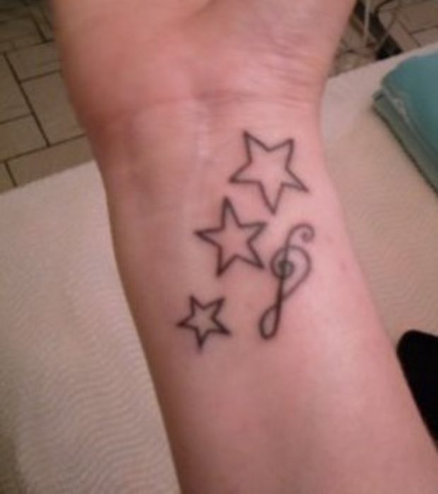 tatouage poignet femme etoile