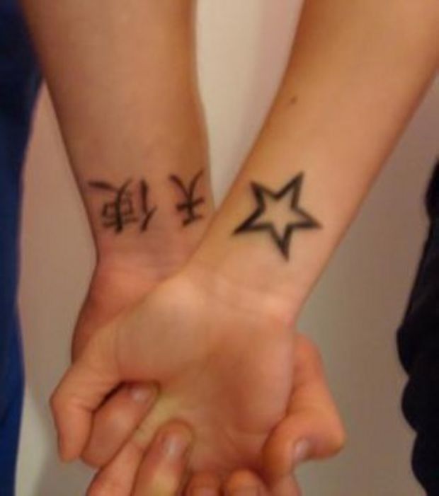 tatouage poignet femme etoile