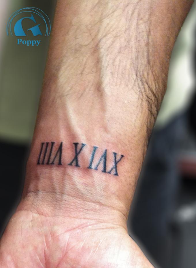 tatouage poignet homme chiffre romain
