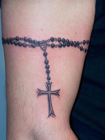 tatouage poignet homme croix