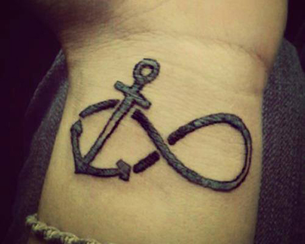 tatouage poignet homme infini