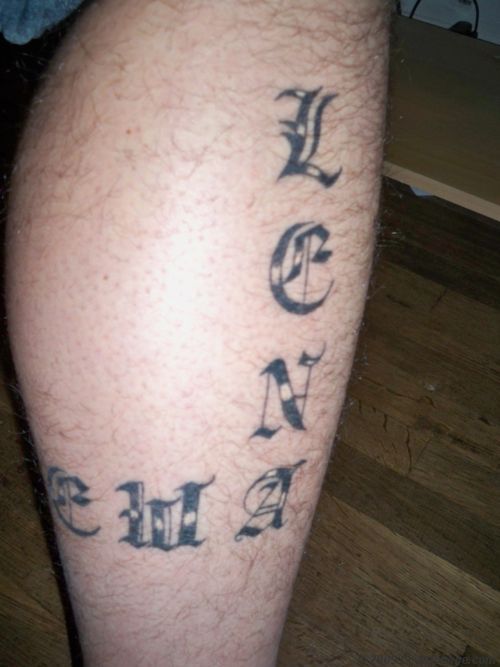 tatouage prenom en gothique