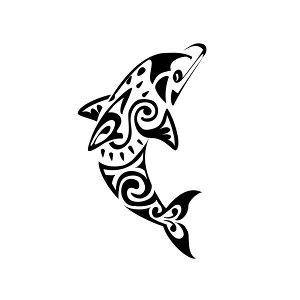 tatouage tribal dauphin