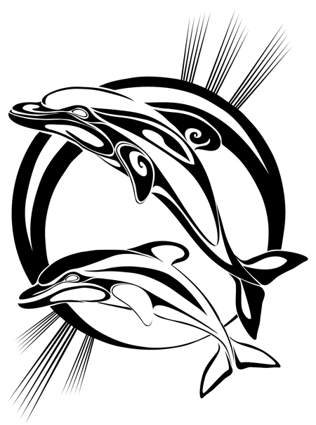 tatouage tribal dauphin