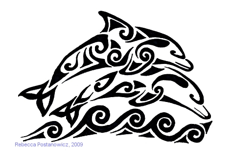 tatouage tribal dauphin