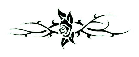 tatouage tribal et fleur