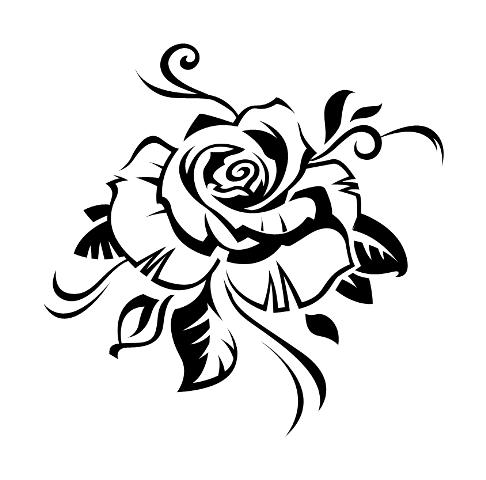 tatouage tribal et fleur