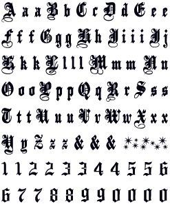 tatouage tribal lettre