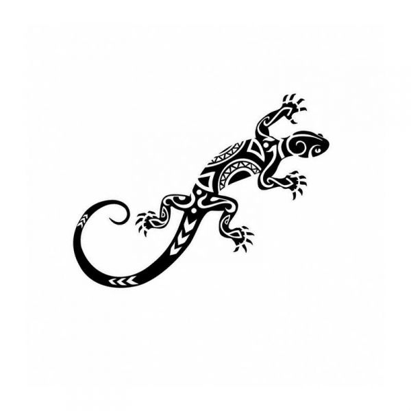 tatouage tribal lezard