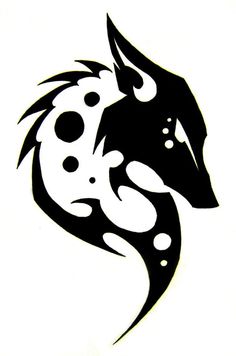 tatouage tribal loup