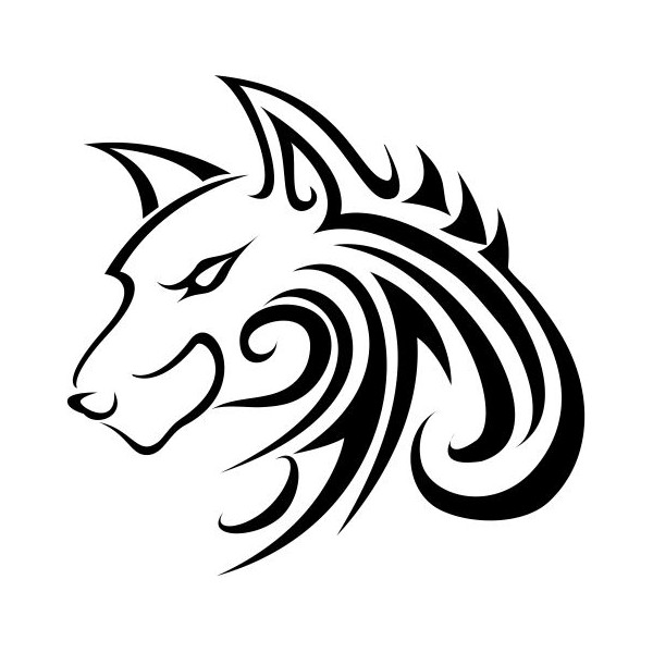 tatouage tribal loup