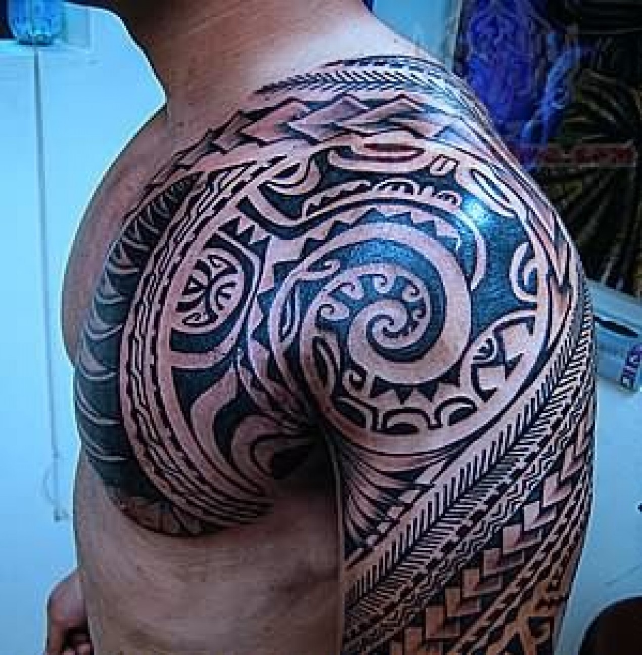 tatouage tribal samoan
