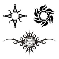 tatouage tribal soleil