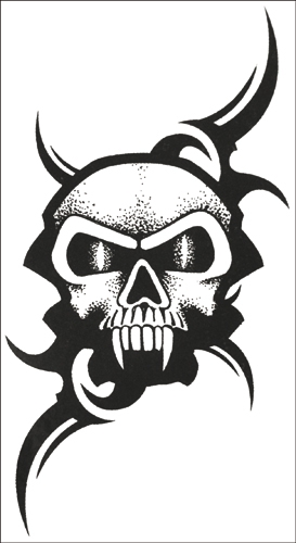 Tatouage tribal tête de mort
