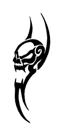 tatouage tribal tête de mort