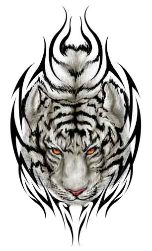 tatouage tribal tigre