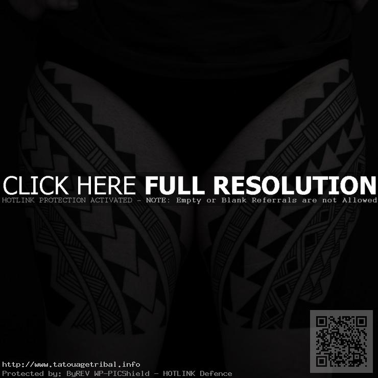 tatouage tribal tour cuisse homme