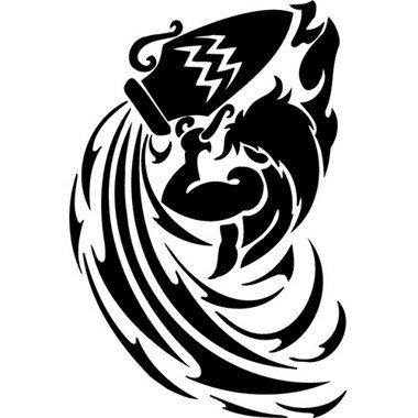 tatouage tribal verseau