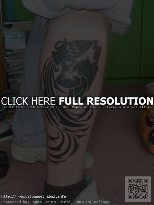 tatouage tribal verseau