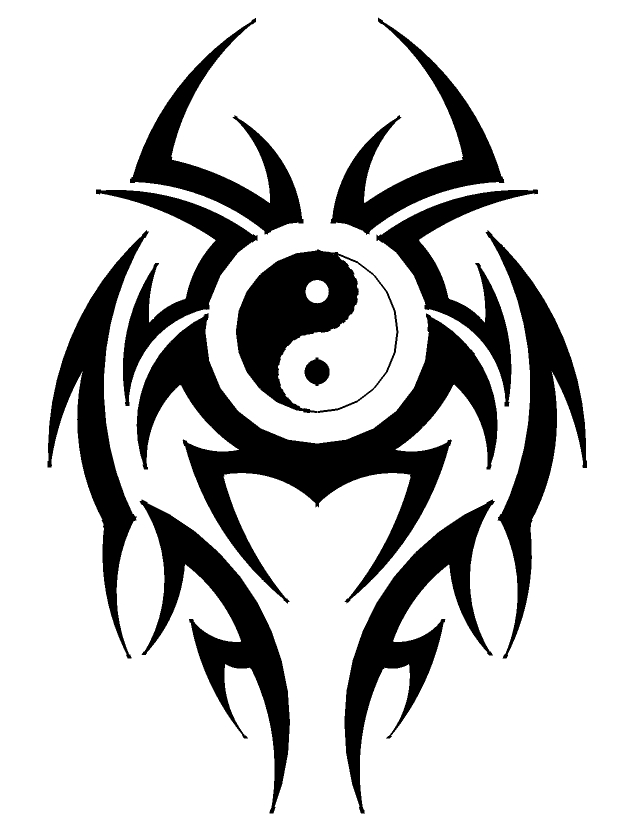 tatouage tribal yin yang