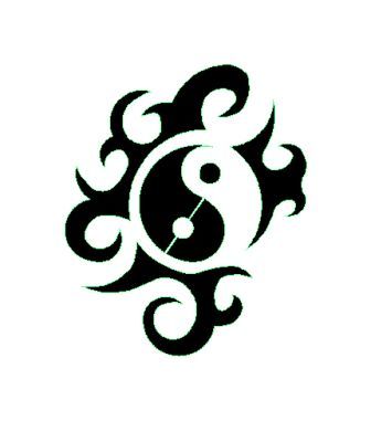 tatouage tribal ying yang