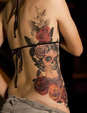 tatouage ventre dos