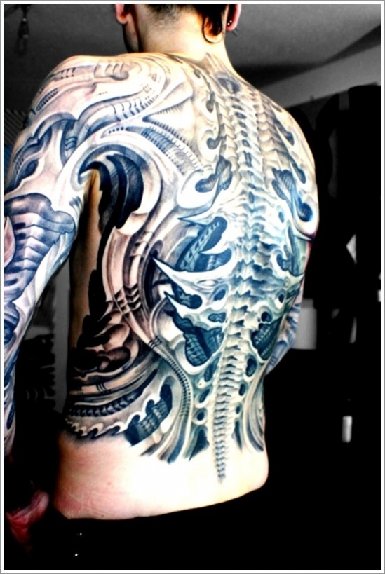 tattoo biomecanique dos