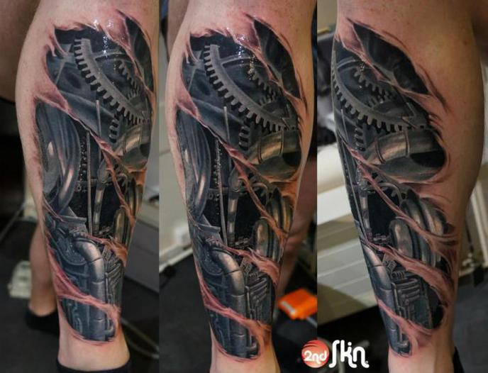 tattoo biomecanique mollet