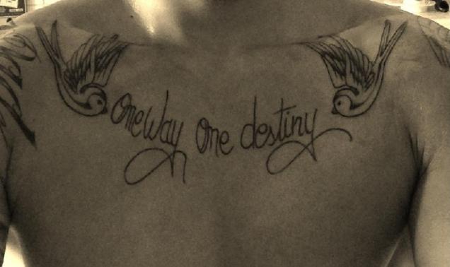 tattoo hirondelle torse